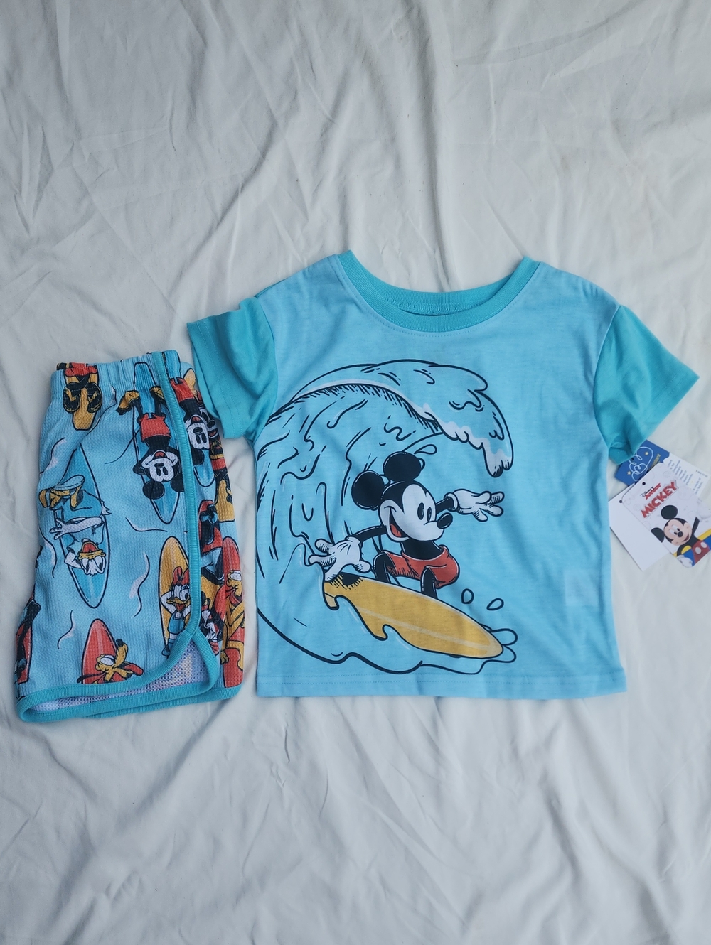 Mickey Mouse And Friends Blue Matching Shorts Set Size 5t